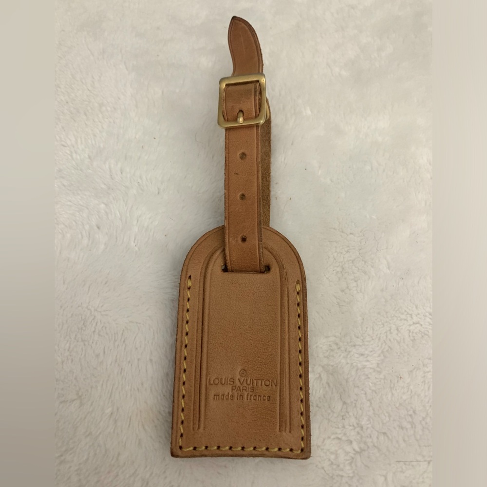 LOUIS VUITTON VACHETTA LEATHER LUGGAGE TAG~~AUTHENTIC